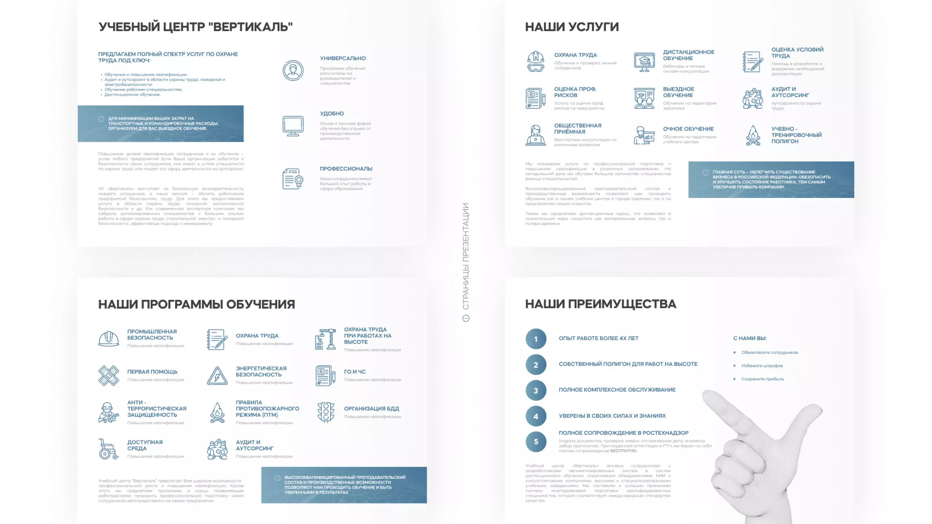 Разработка презентации для учебного центра «Вертикаль» в Апрелевке