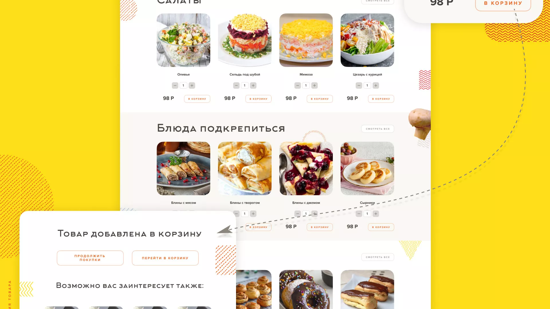 Разработка сайта кафе-столовой «Суп-Мясо-Салат» в Апрелевке