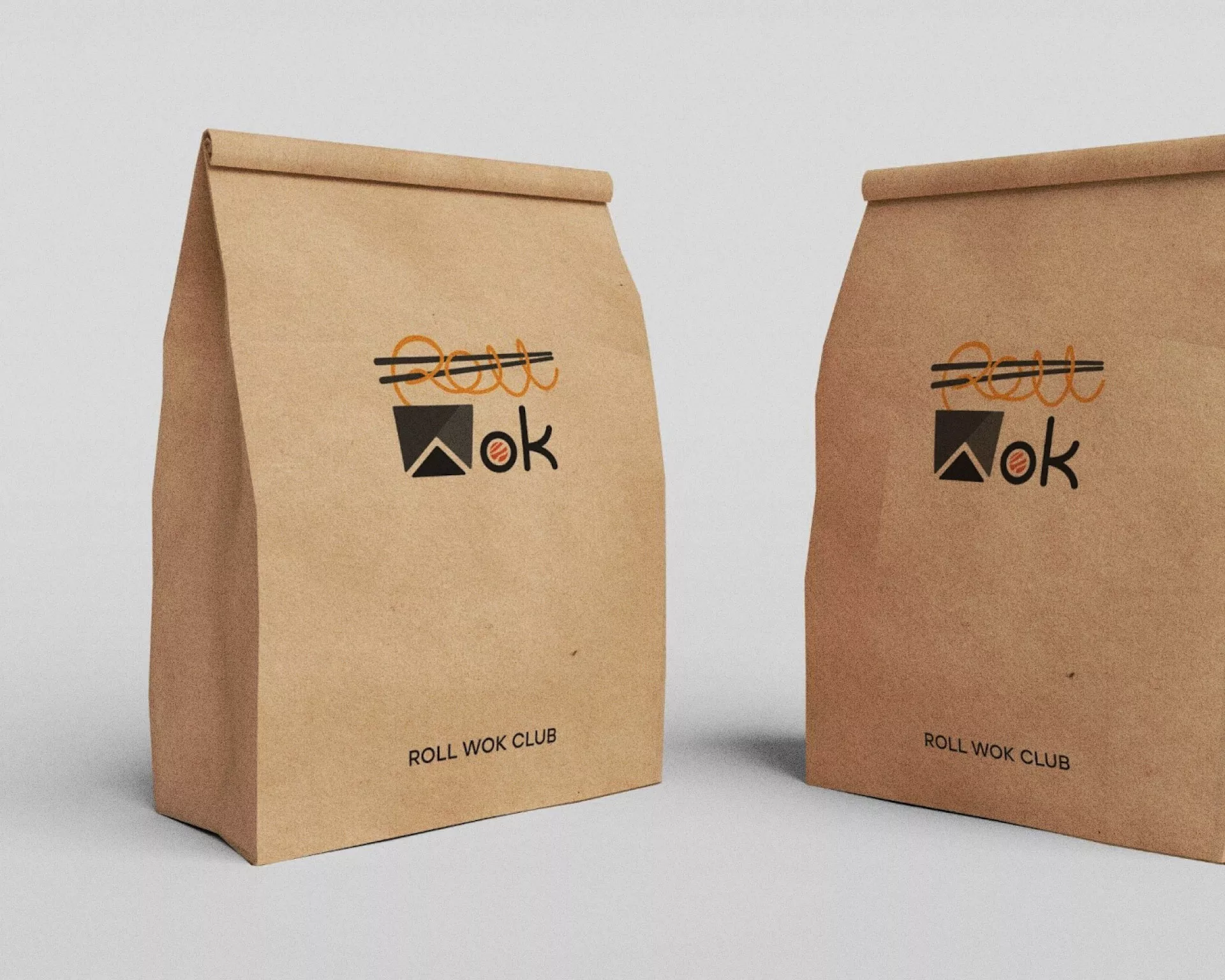 Создание дизайна упаковки суши-бара «Roll Wok Club» в Апрелевке