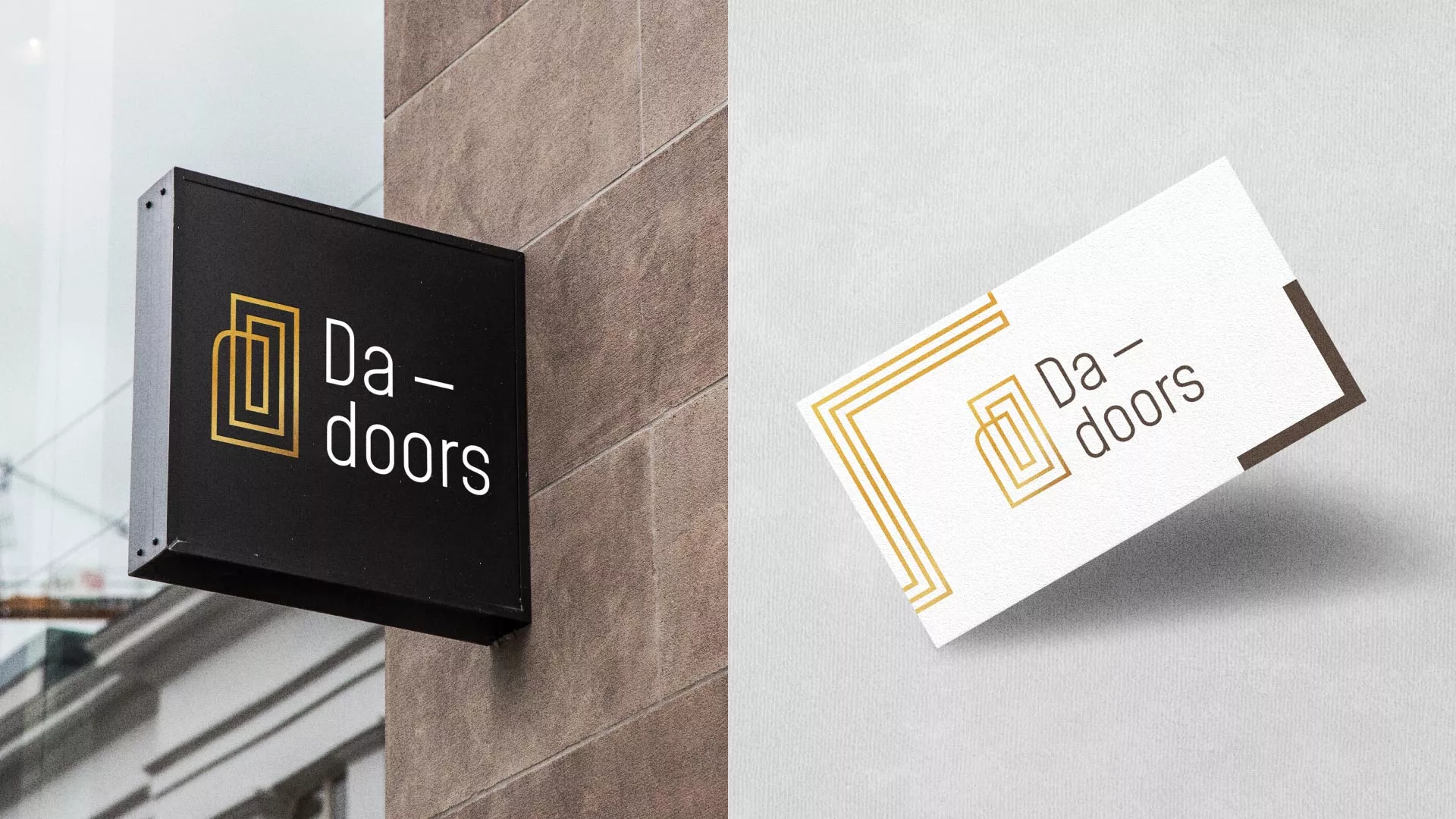 Разработка логотипа для компании «DA-DOORS» в Апрелевке